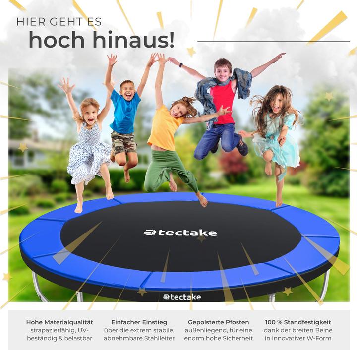 Immagine prodotto tectake Trampolino Jumpy con rete di sicurezza (305 cm)