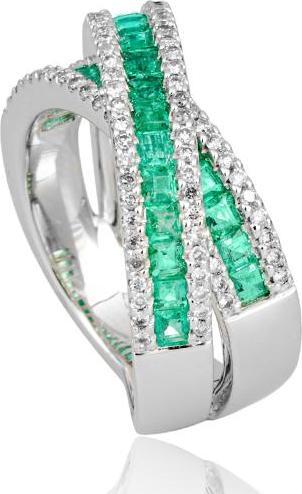 Produktbild Breuning RING - E.SMARAGD/Brill. 0,583 Ct. H/si (52, 585/14 K Gold)