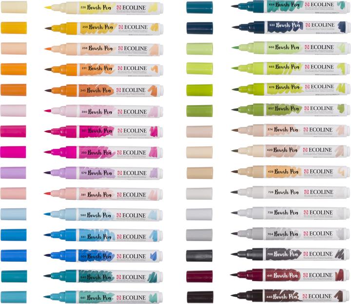 Image du produit Talens ECOLINE Brush Pen (Multicolore, Bleu, 30 x)