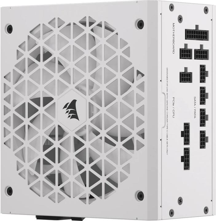 Actual product image Corsair RMx Shift White Series, RM750x Shift White, 750 Watt, 80 PLUS GOLD Certified, Fully Modular Power Su (750 W)
