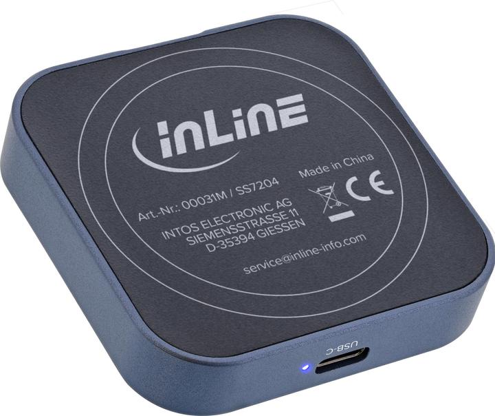 Productafbeelding InLine Clip Case - Magnetische USB-C behuizing voor SATA III & NVMe M.2 2230 SSD's (M.2 2230)