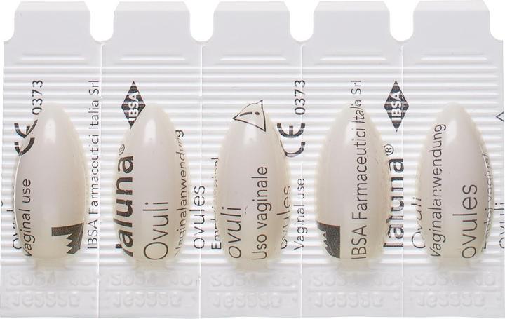 Actual product image IBSA Ialuna vaginal suppositories (185.40 ml, Vaginal suppositories)