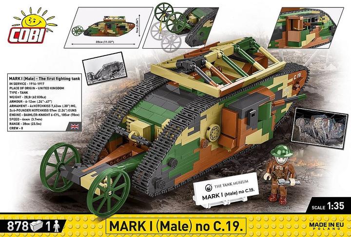 Produktbild Cobi Historical Collection Great War British Tank Mark I Male no C.19