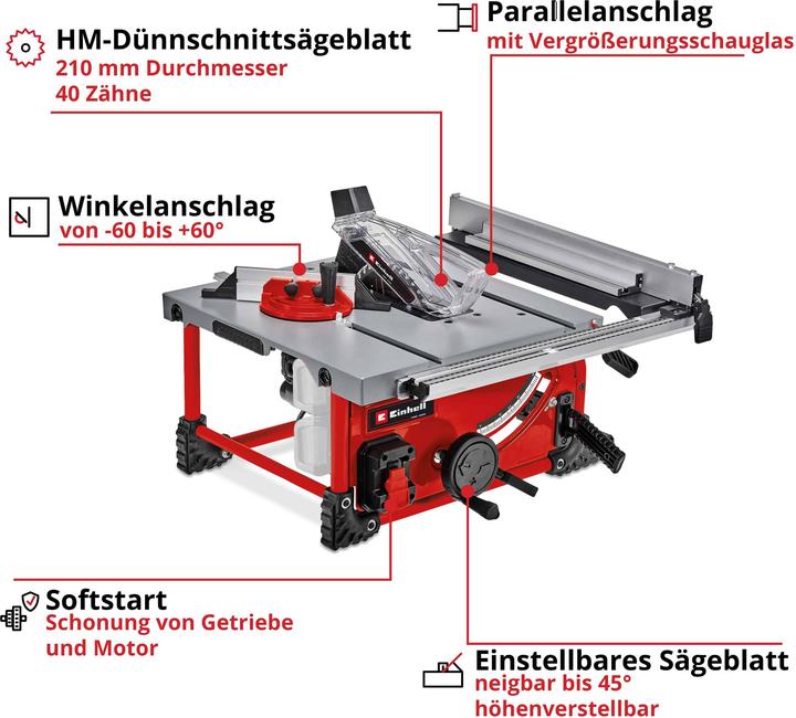 Actual product image Einhell TE-TS 36/210 Li Solo