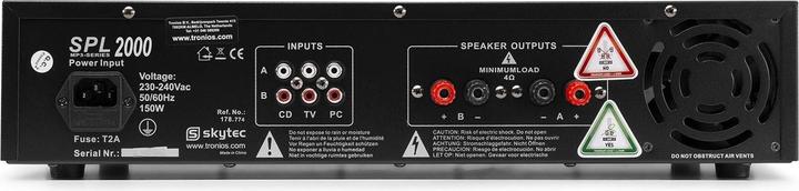 Actual product image Skytec Power amplifier SPL 2000MP3 (Final stage)
