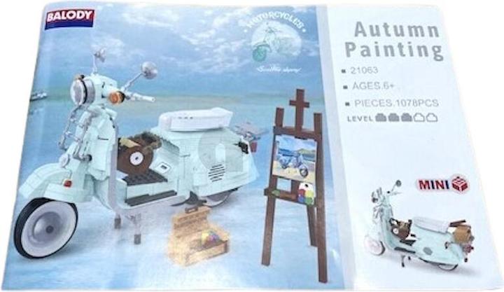 Actual product image Balody 21063 - Vespa Blue (1078 pieces)
