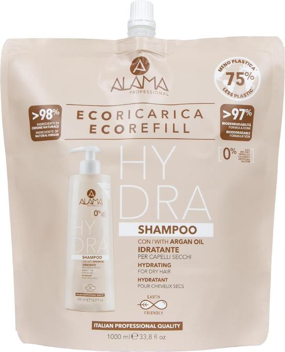 Actual product image Alama Professional ALAMA Hydrating Shampoo szampon do włosów refill 1000ml (1000 ml, Liquid shampoo)