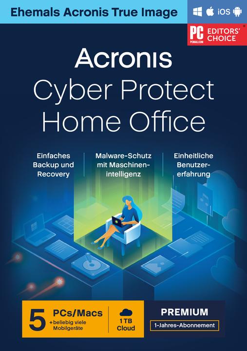 Actual product image Acronis Cyber Protect Prem Subscription 5 devices / 1TB / 1 year Cloud Storage (5 User, 5 Devices/Users, 12 months)