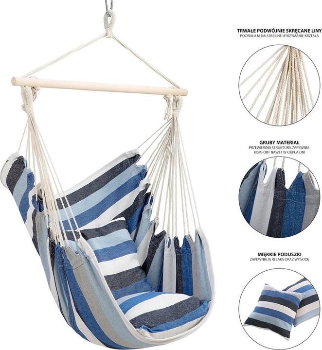 Actual product image Nils CAMP Brazilian Chair NC3107 Blue (100 kg)