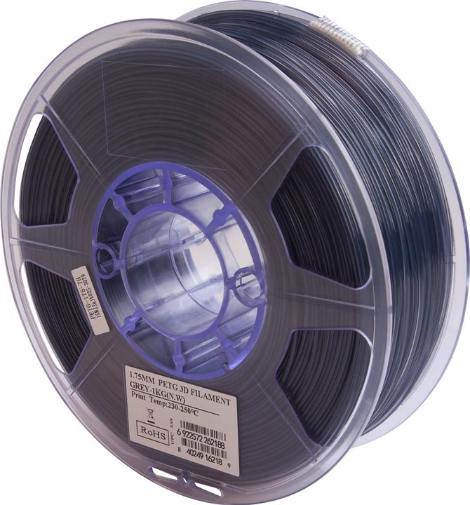 Actual product image eSUN PETG Grey Transparent Filament 1.75mm 1Kg (PETG, 1.75 mm, 1000 g, Grey)