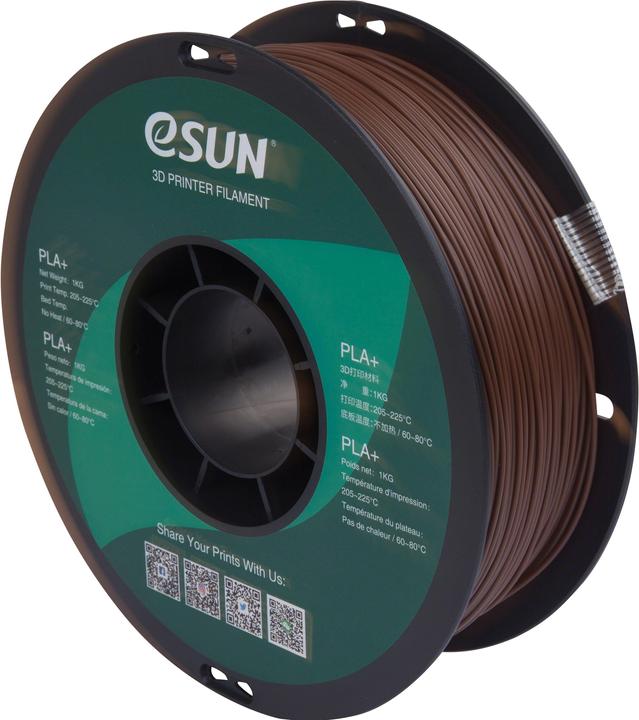 eSUN PLA+ 1.75mm Brown 1kg 3D Filament (PLA+, 1.75 mm, 1000 g, Brown)