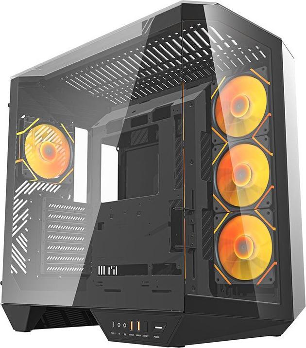 Actual product image Darkflash Tech Darkflash DY470 computer case (black) + 4 fans + GPU bracket (ATX)