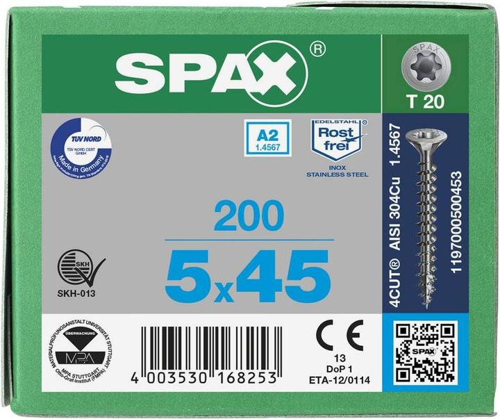 Productafbeelding Spax Spaanplaatschroeven A2 (200 Schroeven per stuk)