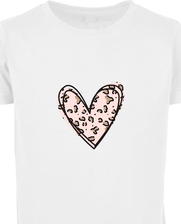 Actual product image Merchcode Valentines Day - Leopard Heart Short Sleeve Tee - 167991 (146, 152)