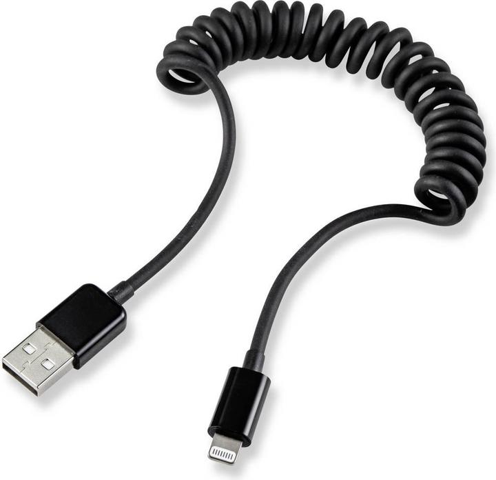 Image du produit Renkforce Câble spiralé Lightning d'Apple pour iPod/iPad/iPhone d'Apple (0.95 m, USB 2.0, 2.50 W)