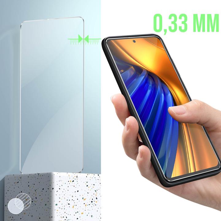 Immagine prodotto Avizar Pellicola di protezione del display in vetro di durezza 9H (1 Pezzo/i, Xiaomi Poco F4)