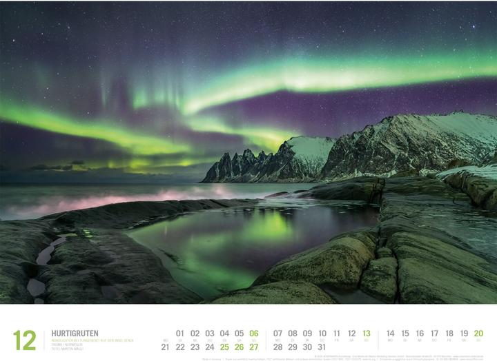 Actual product image Hurtigruten - Unterwegs zwischen Bergen und Kirkenes Kalender 2026 (54 x 42 cm, Hardcover, German)