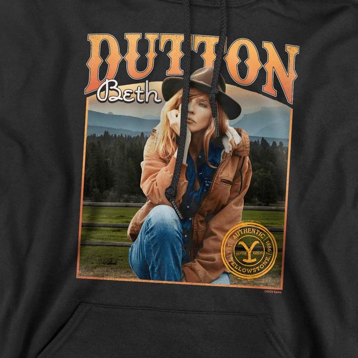 Immagine prodotto Yellowstone Thoughts Felpa con Cappuccio Beth Dutton Uomo (L)