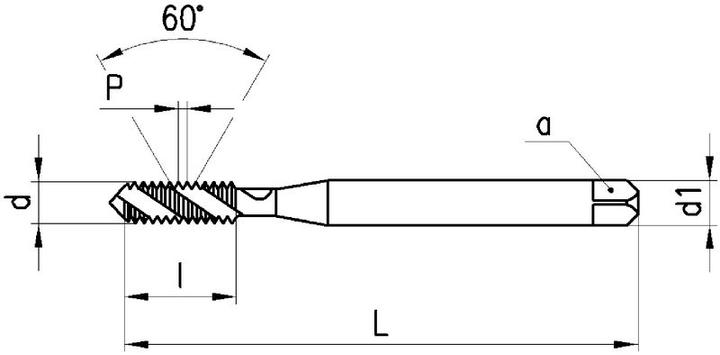 Actual product image Neriox Machine tap drill HSS-E, DIN371, UNF 3/8"-24