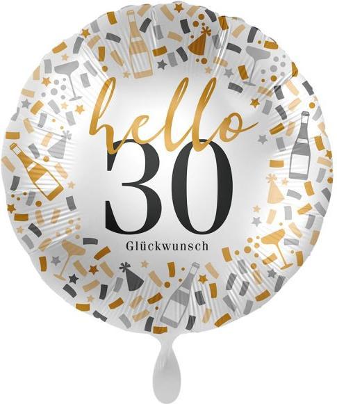 Actual product image Amscan Hello 30th birthday balloon (1 x)