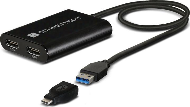 Produktbild Sonnet Dual 4K 60Hz HDMI Adapter for M1 Thunderbolt Macs *New (Thunderbolt, USB Typ-C, USB-A, HDMI, 50 cm)