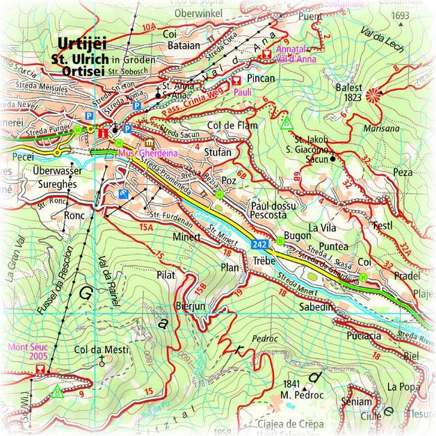 Actual product image Val Gardena, Seiser Alm / Val Gardena, Alpe di Siusi Hiking and Cycling Map 1 : 35 000 35000