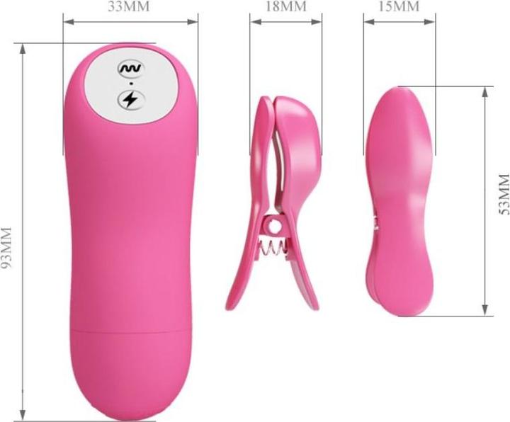 Actual product image Baile Electrosex Nipple Clamp with Vibration