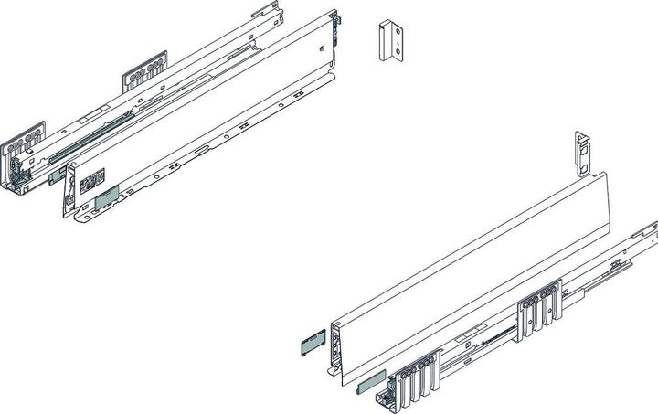 Actual product image Blum Drawer complete set Merivobox M, with carcase rail