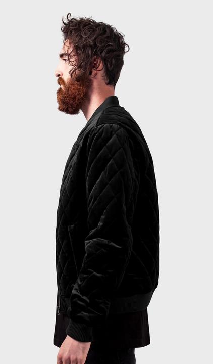Actual product image Urban Classics Diamond Quilt Velvet Jacket (S)
