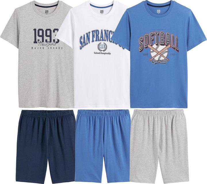 La Redoute Collections 3er-Pack Kurzpyjamas (140)