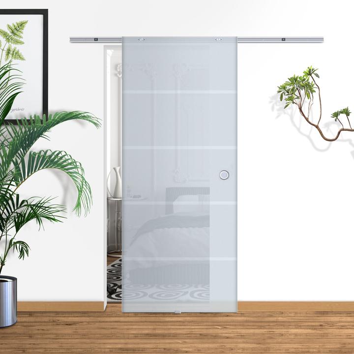 Produktbild Homcom Teilsatinierte Glasschiebetür