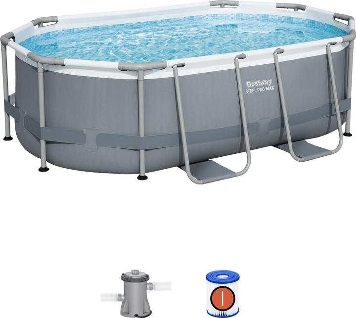 Actual product image Bestway Steel Pro MAX Above Ground Pool Set 3.05 m x 2.00 m x 84 cm (305 x 200 x 84 cm)