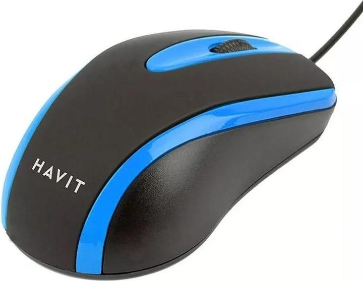 Produktbild Havit Universal mouse MS753 (black & blue) (Kabelgebunden)