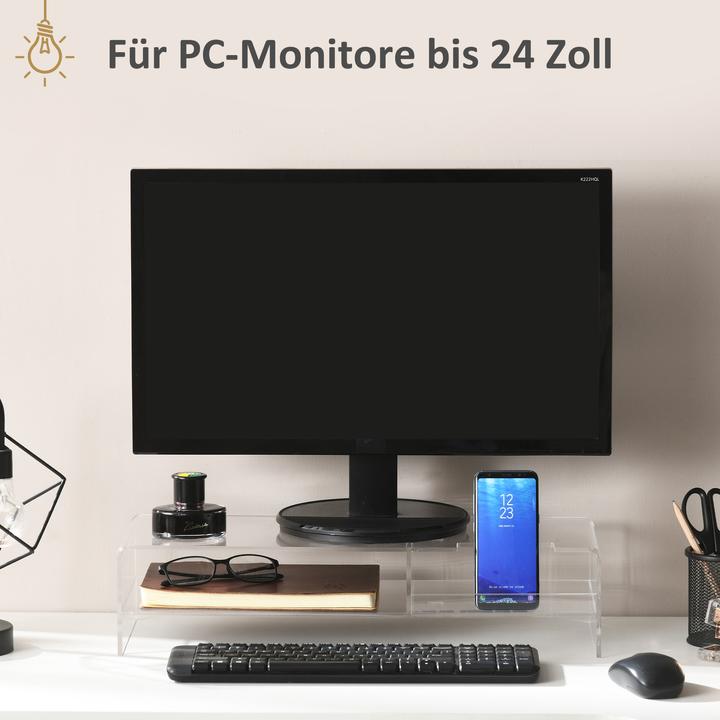 Image du produit Homcom Support d'écran avec espace de rangement