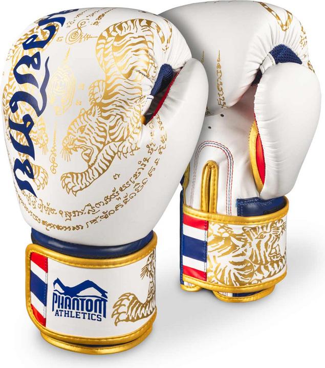 Phantom Athletics Boxhandschuhe Muay Thai Weiss/Gold,Boxhandschuhe Muay Thai Schwarz/Gold (10 OZ)