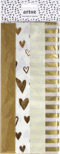 Actual product image Artoz Tissue paper gold (Wrapping paper, 5 x)