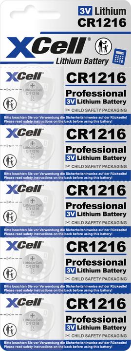 Energie-Label Hückmann Knopfzelle Lithium 3V (5 Stk., CR1216)