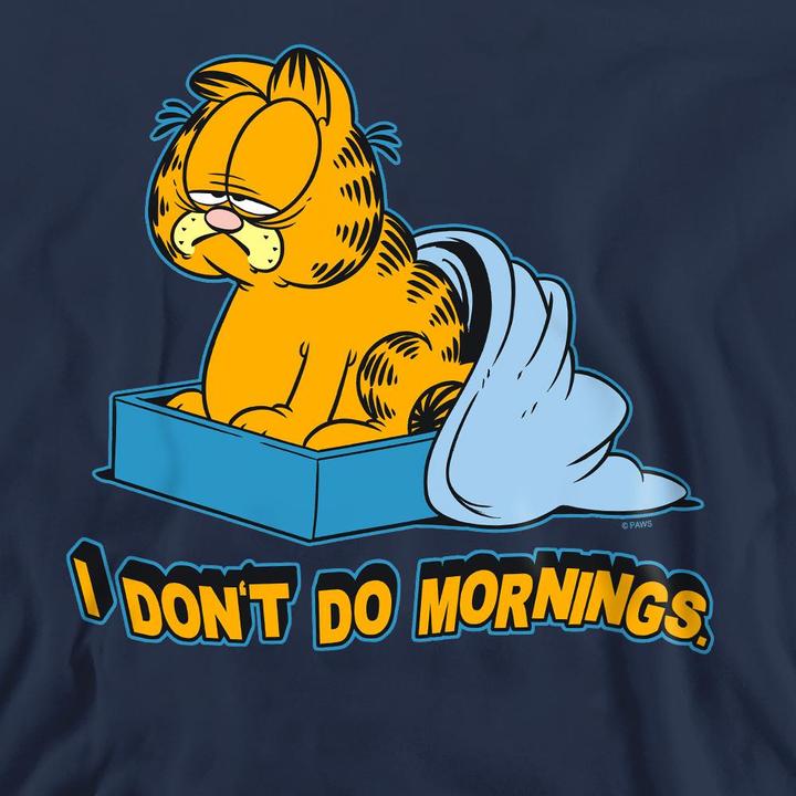 Immagine prodotto Garfield I Don't Do Mornings Felpa Adulto Unisex (L)