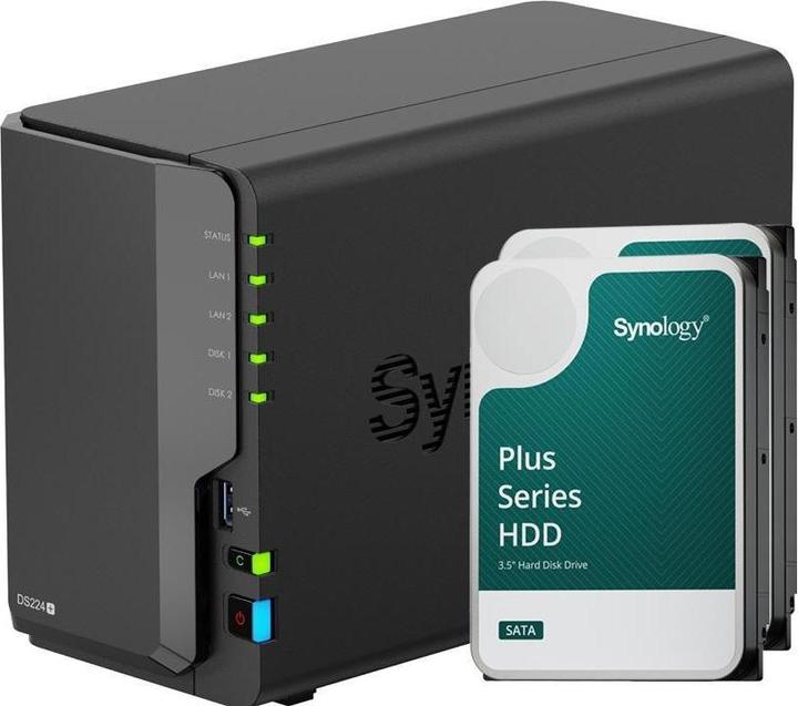 Image du produit Synology DS224+ (2 x 8 To, Synology HAT 33xx)