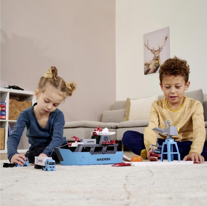 Productafbeelding Majorette Creatix Logistiek Vrachtschip+1 voertuig