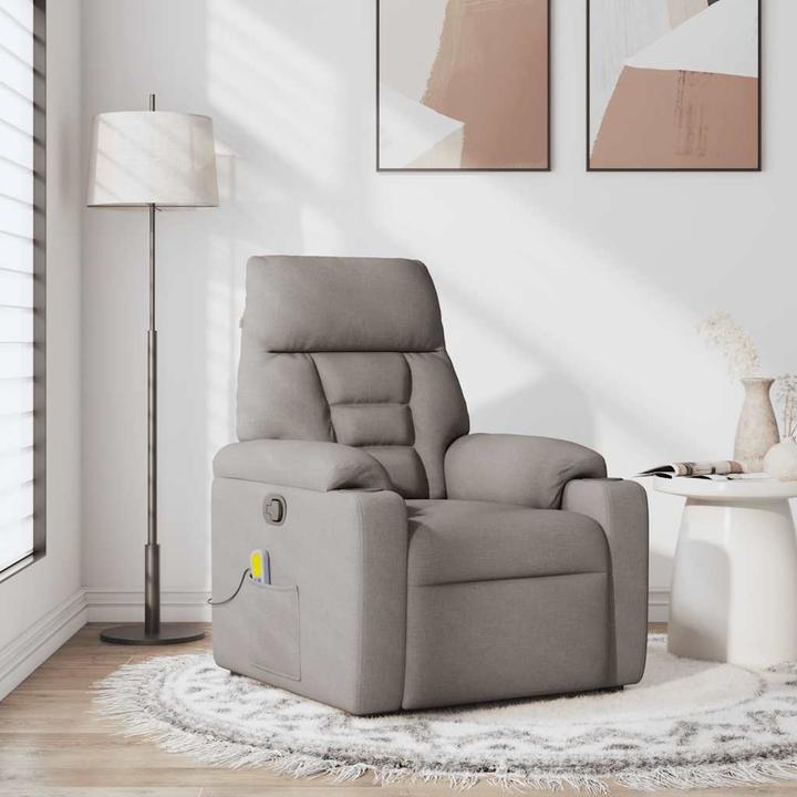 Actual product image VidaXL Massage chair taupe fabric