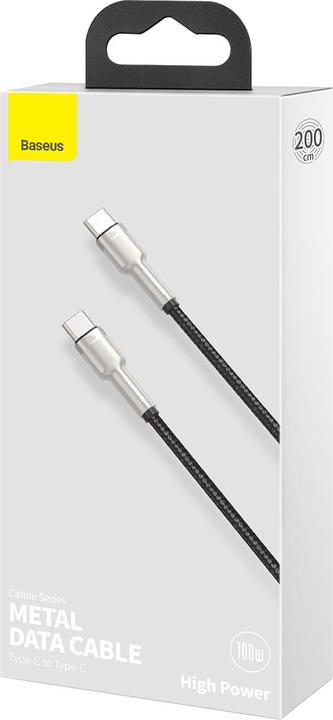 Actual product image Baseus USB-C – USB-C (2 m, USB 2.0, 100 W)