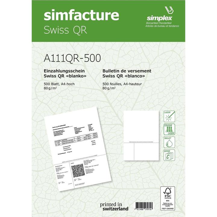 Actual product image Simplex Simfacture - Swiss QR (1000 x)