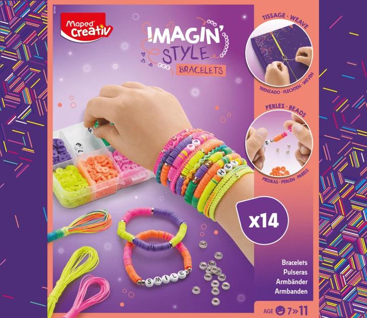 Image du produit Maped Creativ Kit de bijoux IMAGIN'STYLE Bracelets NEON Kit pour créer 14 bracelets, pour la technique