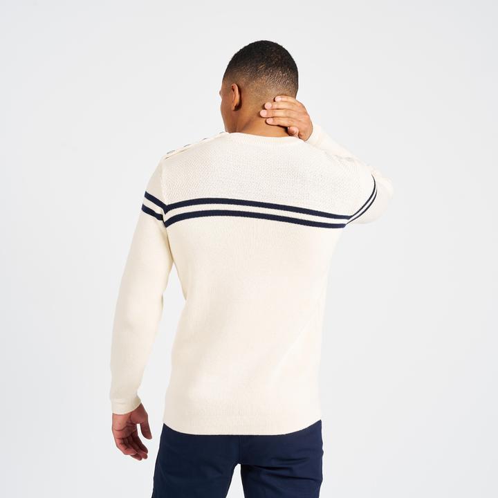 Immagine prodotto Tribord Maglia da vela uomo 100 beige/blu scuro a righe (XXL)