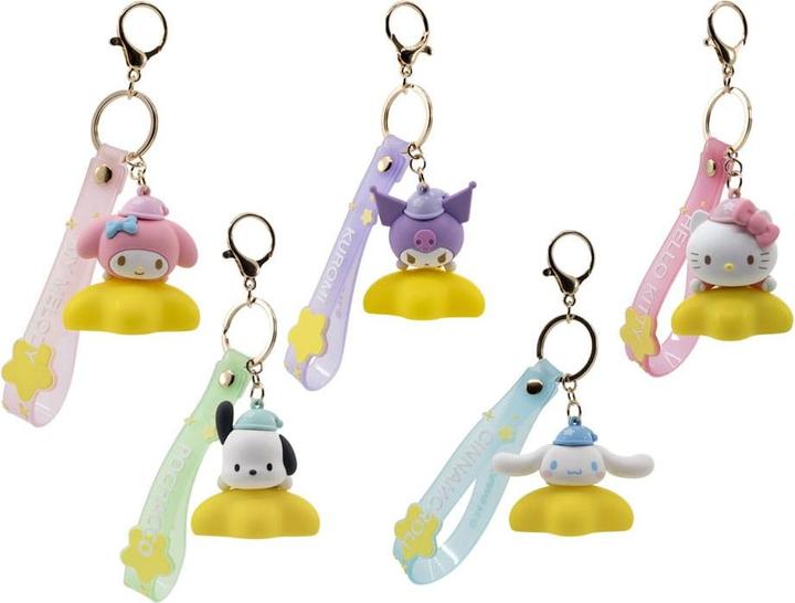 Actual product image YuMe Sanrio Light-Up Star Series Keychain with Hand Strap Hello Kitty and Friends Display (9)