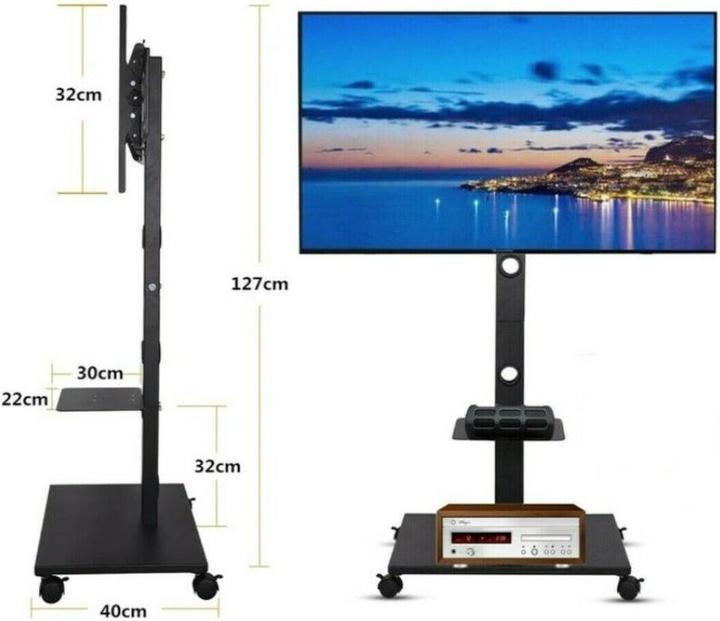 Image du produit Hermex Support universel pour téléviseur (Universel, 65", 30 kg)
