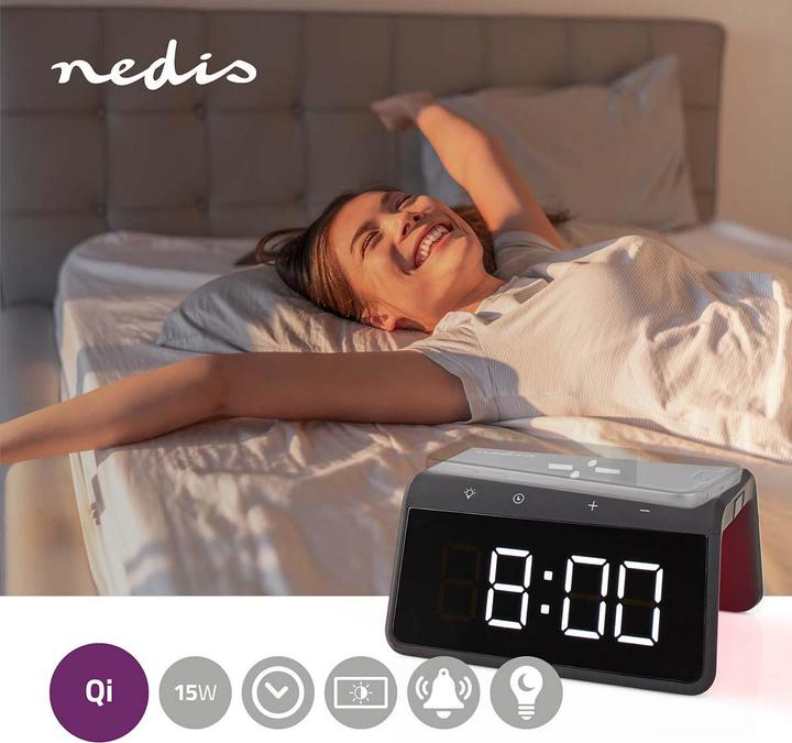 Produktbild Nedis Wecker -Kabelloses Ladegerät