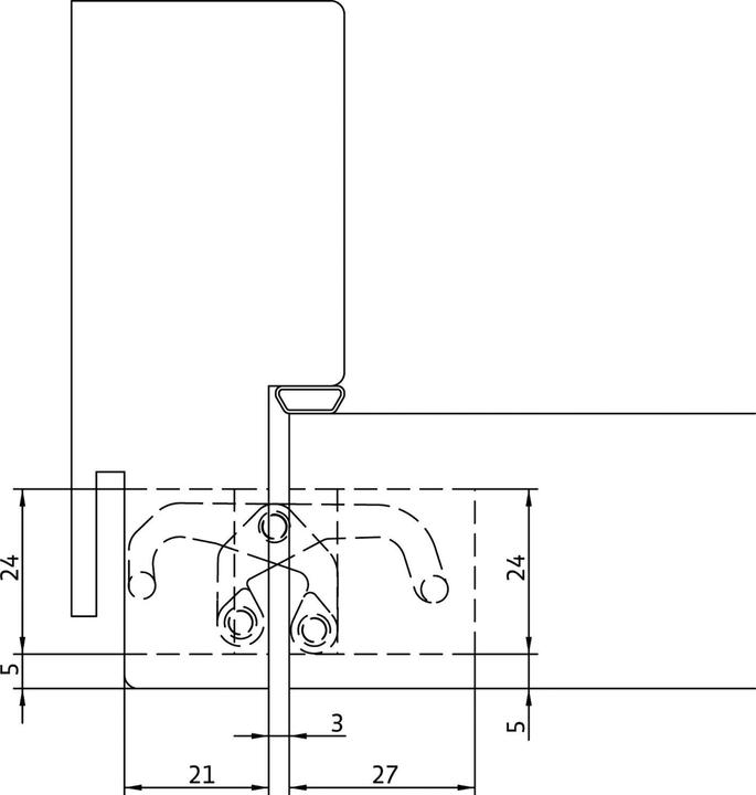 Actual product image Roberto Anselmi ANSELMI concealed door hinge AN 150 3D, die-cast zinc white