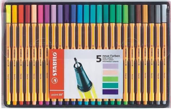Produktbild STABILO point 88 Fineliner (Mehrfarbig, 25 x)